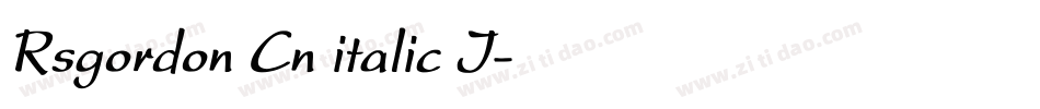 Rsgordon Cn italic I字体转换